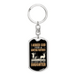 Asked God For Hunting Partner Keychain Stainless Steel or 18k Gold Dog Tag Keyring-Express Your Love Gifts