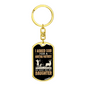 Asked God For Hunting Partner Keychain Stainless Steel or 18k Gold Dog Tag Keyring-Express Your Love Gifts