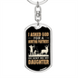 Asked God For Hunting Partner Keychain Stainless Steel or 18k Gold Dog Tag Keyring-Express Your Love Gifts