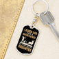 Asked God For Hunting Partner Keychain Stainless Steel or 18k Gold Dog Tag Keyring-Express Your Love Gifts