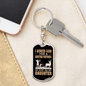 Asked God For Hunting Partner Keychain Stainless Steel or 18k Gold Dog Tag Keyring-Express Your Love Gifts