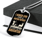 Asked God For Hunting Partner Necklace Stainless Steel or 18k Gold Dog Tag 24" Chain-Express Your Love Gifts