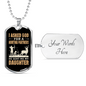 Asked God For Hunting Partner Necklace Stainless Steel or 18k Gold Dog Tag 24" Chain-Express Your Love Gifts