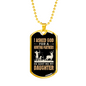Asked God For Hunting Partner Necklace Stainless Steel or 18k Gold Dog Tag 24" Chain-Express Your Love Gifts
