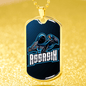 Assassin Necklace Stainless Steel or 18k Gold Dog Tag 24" Chain-Express Your Love Gifts