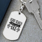 Lord Teach Me Keychain Stainless Steel or 18k Gold Dog Tag Keyring-Express Your Love Gifts