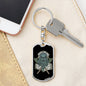 Viking Skull Soldier Keychain Dog Tag Stainless Steel or 18k Gold-Express Your Love Gifts