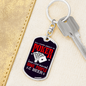Poker and Beer Gambler Keychain Stainless Steel or 18k Gold Dog Tag Keyring-Express Your Love Gifts