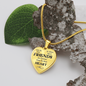 Side By Side Necklace Stainless Steel or 18k Gold Heart 18-22"-Express Your Love Gifts