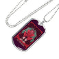 Tarot Card Necklace The Devil Stainless Steel or 18k Gold Dog Tag 24"-Express Your Love Gifts