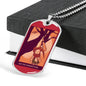 Tarot Card Necklace The Hanged Man Stainless Steel or 18k Gold Dog Tag 24"-Express Your Love Gifts