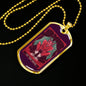 Tarot Card Necklace The Devil Stainless Steel or 18k Gold Dog Tag 24"-Express Your Love Gifts