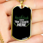 Show Your Strength Here Hunting Necklace Stainless Steel or 18k Gold Dog Tag 24"-Express Your Love Gifts