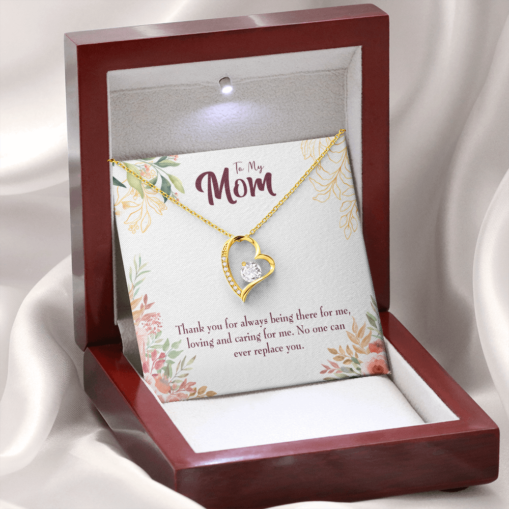 Mother Necklace Irreplaceable Mom Forever Pendant Necklace Message Card-Express Your Love Gifts