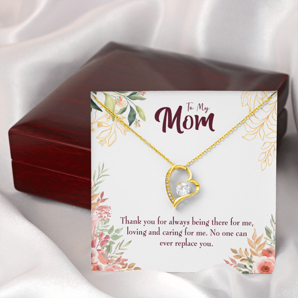 Mother Necklace Irreplaceable Mom Forever Pendant Necklace Message Card-Express Your Love Gifts
