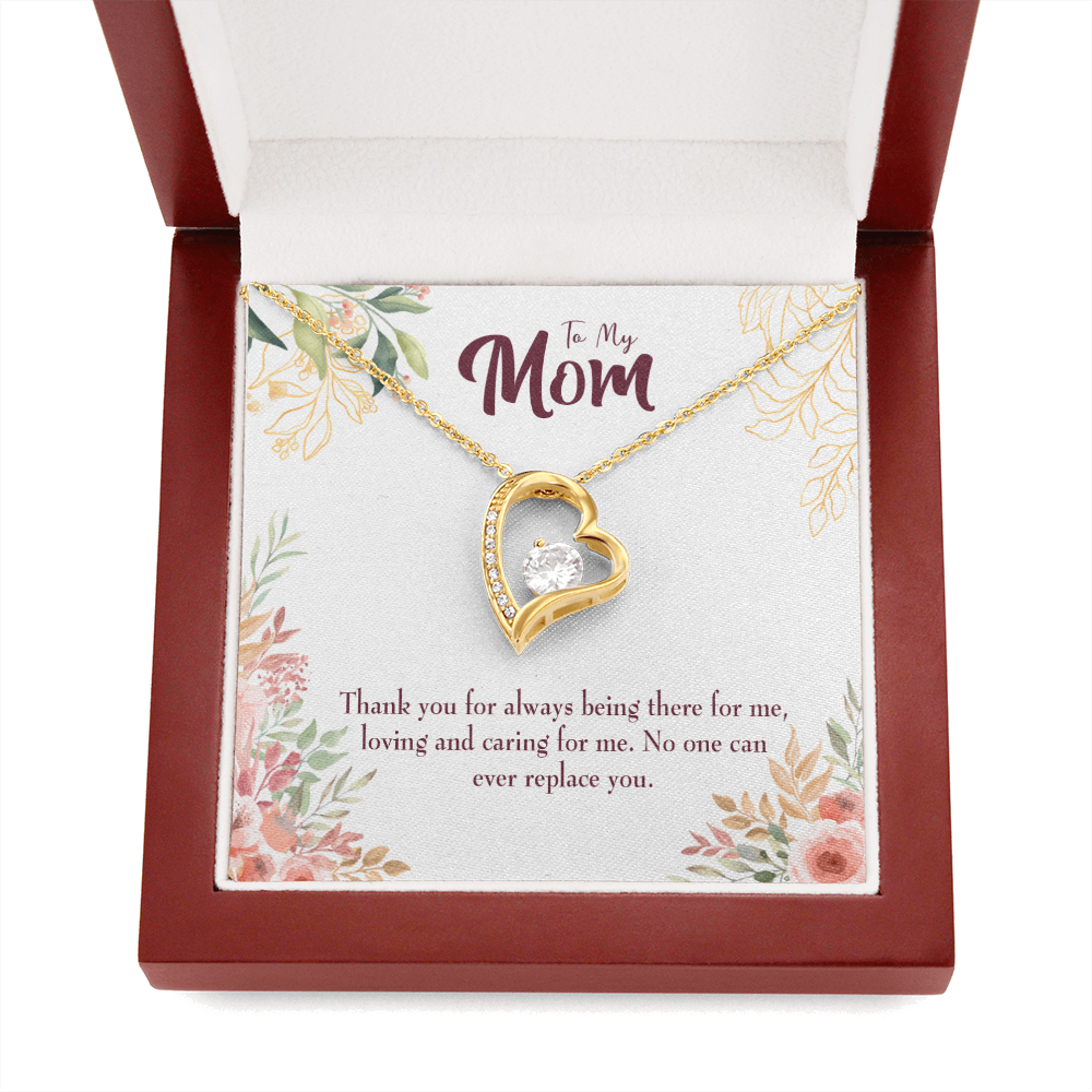 Mother Necklace Irreplaceable Mom Forever Pendant Necklace Message Card-Express Your Love Gifts