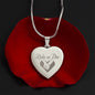 Ride or Die Engraved Heart Necklace Stainless Steel or 18k Yellow Gold Finish 18-22" Chain-Express Your Love Gifts