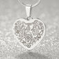 Elephant Head Engraved Heart Necklace Stainless Steel or 18k Yellow Gold Finish 18-22" Chain-Express Your Love Gifts