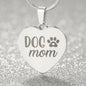 Dog Mom Engraved Heart Necklace Stainless Steel or 18k Yellow Gold Finish 18-22" Chain-Express Your Love Gifts