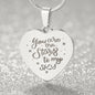 You Are The Stars to My Sky Engraved Heart Necklace Stainless Steel or 18k Yellow Gold Finish 18-22" Chain-Express Your Love Gifts