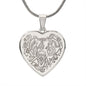 Elephant Head Engraved Heart Necklace Stainless Steel or 18k Yellow Gold Finish 18-22" Chain-Express Your Love Gifts