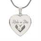 Ride or Die Engraved Heart Necklace Stainless Steel or 18k Yellow Gold Finish 18-22" Chain-Express Your Love Gifts