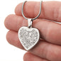 Elephant Head Engraved Heart Necklace Stainless Steel or 18k Yellow Gold Finish 18-22" Chain-Express Your Love Gifts