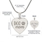 Dog Mom Engraved Heart Necklace Stainless Steel or 18k Yellow Gold Finish 18-22" Chain-Express Your Love Gifts