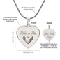 Ride or Die Engraved Heart Necklace Stainless Steel or 18k Yellow Gold Finish 18-22" Chain-Express Your Love Gifts