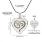 Namaste Symbol Engraved Heart Necklace Stainless Steel or 18k Yellow Gold Finish 18-22" Chain-Express Your Love Gifts