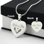 Ride or Die Engraved Heart Necklace Stainless Steel or 18k Yellow Gold Finish 18-22" Chain-Express Your Love Gifts