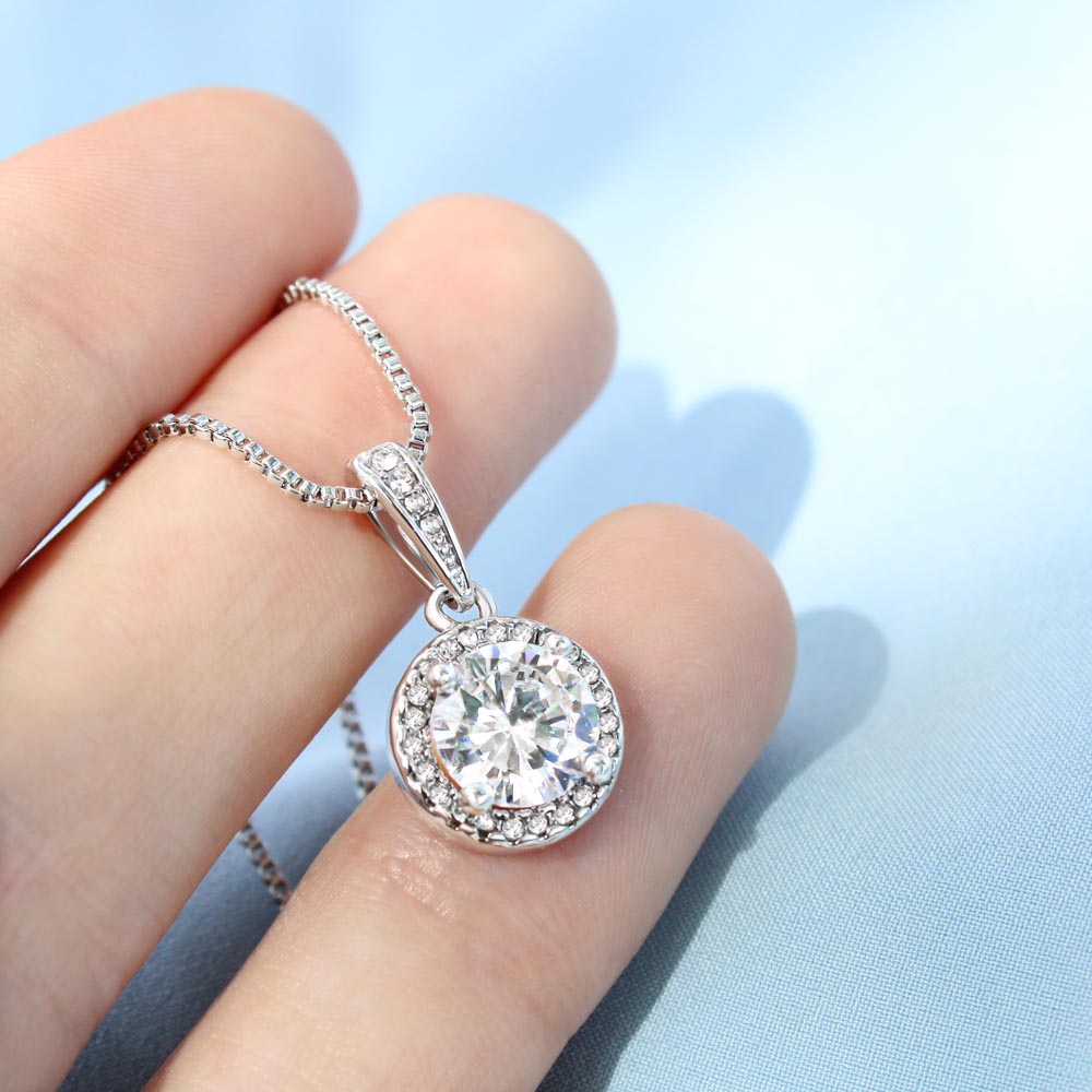 To My Wife I Know The Distance is Hard Eternal Union Necklace-Express Your Love Gifts