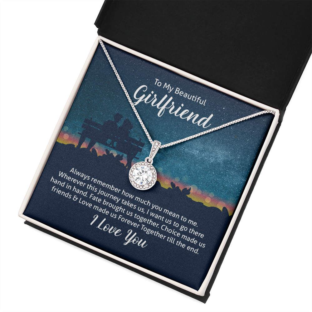 To My Beautiful Wife Always Remember How Much You Mean to Me Eternal Union Necklace-Express Your Love Gifts