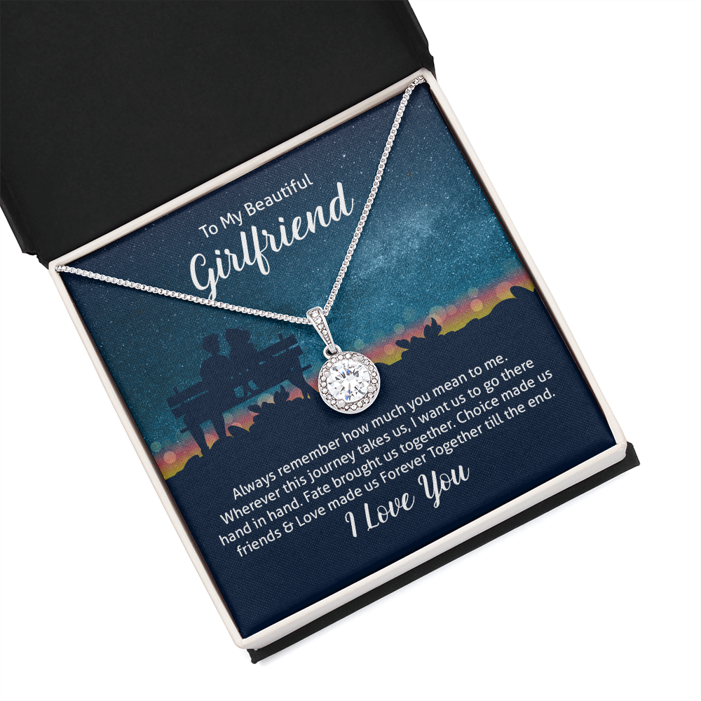 To My Beautiful Wife Always Remember How Much You Mean to Me Eternal Union Necklace-Express Your Love Gifts