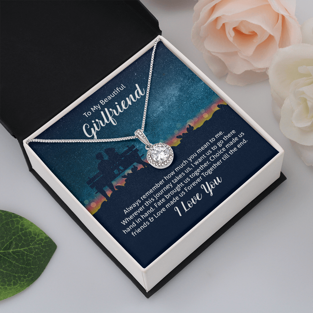 To My Beautiful Wife Always Remember How Much You Mean to Me Eternal Union Necklace-Express Your Love Gifts
