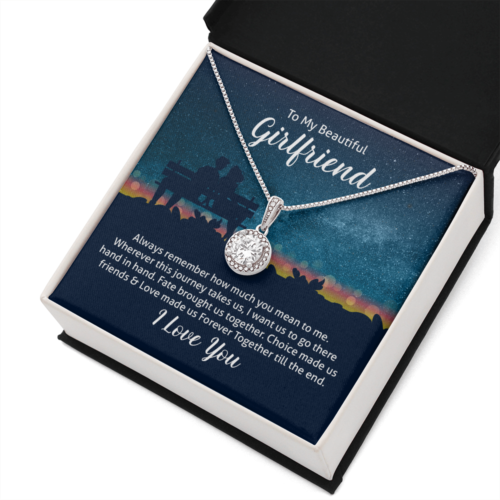 To My Beautiful Wife Always Remember How Much You Mean to Me Eternal Union Necklace-Express Your Love Gifts