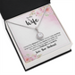 To My Wife I Know The Distance is Hard Eternal Union Necklace-Express Your Love Gifts