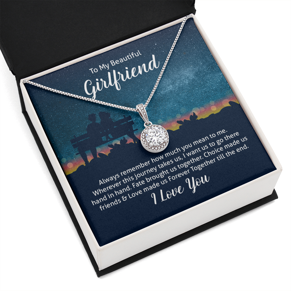 To My Beautiful Wife Always Remember How Much You Mean to Me Eternal Union Necklace-Express Your Love Gifts