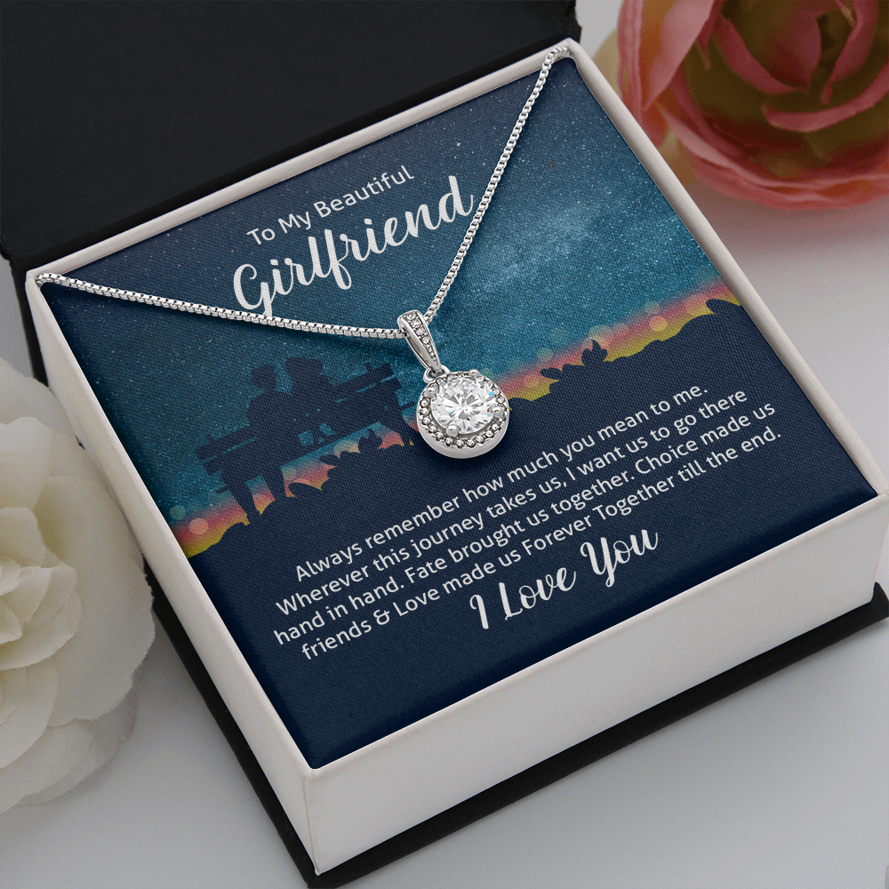 To My Beautiful Wife Always Remember How Much You Mean to Me Eternal Union Necklace-Express Your Love Gifts