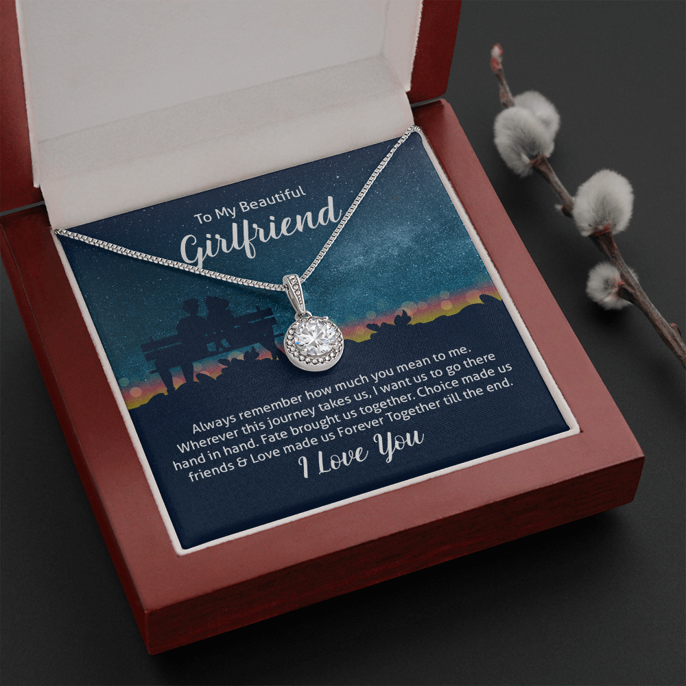 To My Beautiful Wife Always Remember How Much You Mean to Me Eternal Union Necklace-Express Your Love Gifts