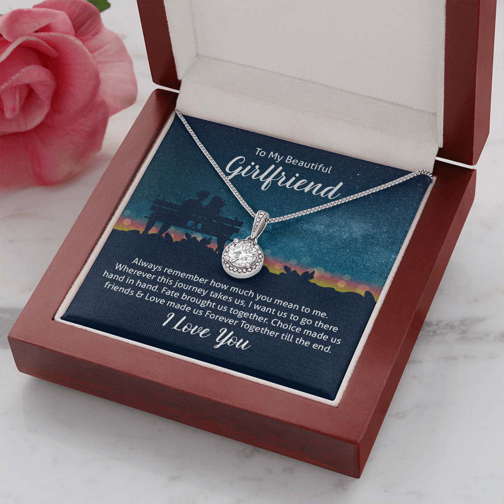 To My Beautiful Wife Always Remember How Much You Mean to Me Eternal Union Necklace-Express Your Love Gifts