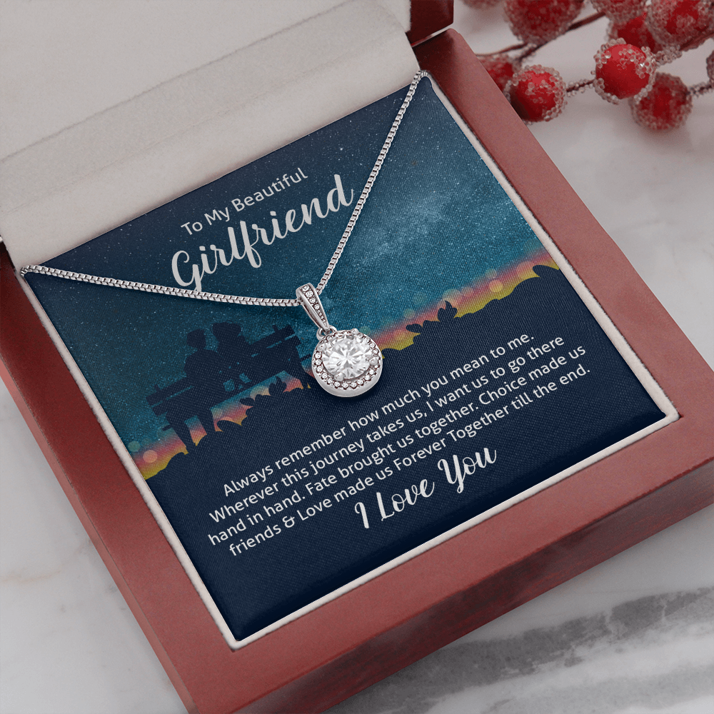 To My Beautiful Wife Always Remember How Much You Mean to Me Eternal Union Necklace-Express Your Love Gifts