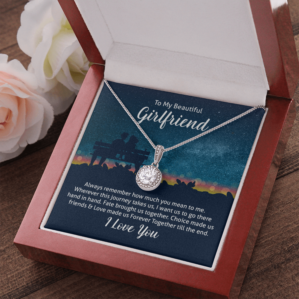 To My Beautiful Wife Always Remember How Much You Mean to Me Eternal Union Necklace-Express Your Love Gifts