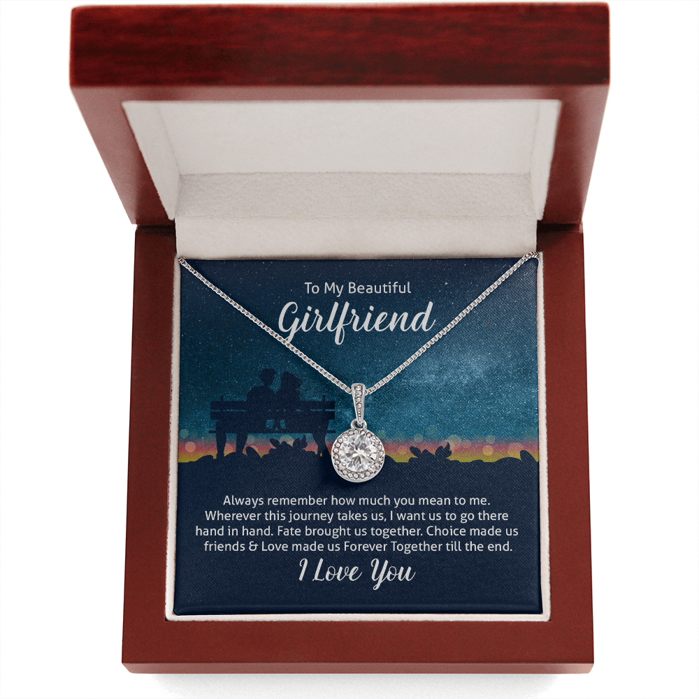 To My Beautiful Wife Always Remember How Much You Mean to Me Eternal Union Necklace-Express Your Love Gifts