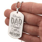 Thanks Dad I Turned Out Awesome Engraved Dog Tag Necklace Stainless Steel or 18k Gold w 24" Chain-Express Your Love Gifts