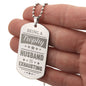 Trophy Husband Engraved Dog Tag Necklace Stainless Steel or 18k Gold w 24" Chain-Express Your Love Gifts