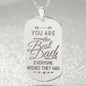 You Are The Best Dad Engraved Dog Tag Necklace Stainless Steel or 18k Gold w 24" Chain-Express Your Love Gifts