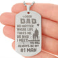 No Matter Where Life Takes Me Engraved Dog Tag Necklace Stainless Steel or 18k Gold w 24" Chain-Express Your Love Gifts