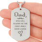You Will Always be The First Engraved Dog Tag Necklace Stainless Steel or 18k Gold w 24" Chain-Express Your Love Gifts