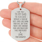 A Touch Grey Engraved Dog Tag Necklace Stainless Steel or 18k Gold w 24" Chain-Express Your Love Gifts